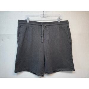 Pact Organic Cotton French Terry 8" Drawstring Shorts, Dark Gray, XL